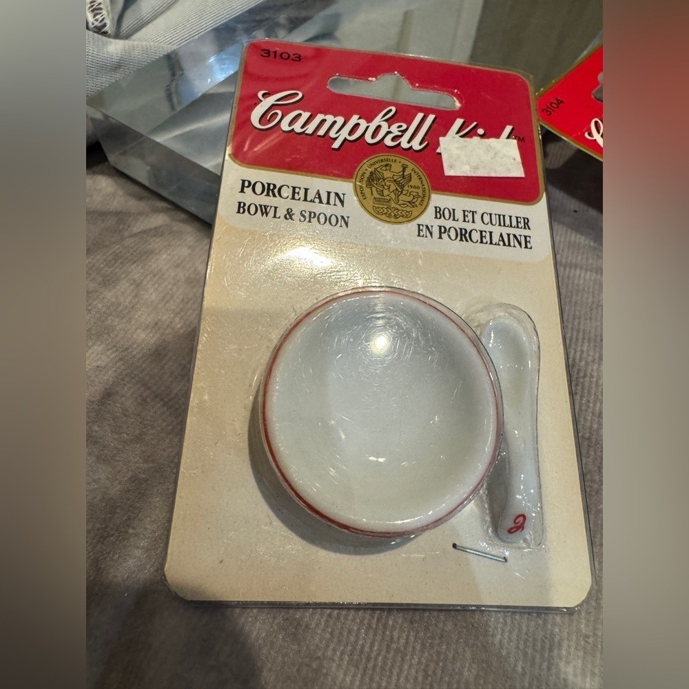 Campbell's Porcelain Bowl & Spoon Set - White and Red